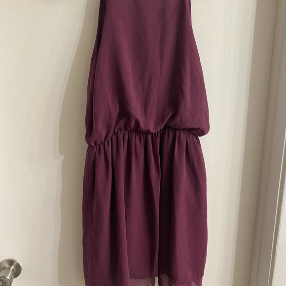 Forever 21 purple halter tie neck dress size medium - Picture 5 of 5